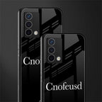 cnofeusd confused black back phone cover | glass case for oppo a74 4g