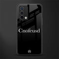 cnofeusd confused black back phone cover | glass case for oppo a74 4g