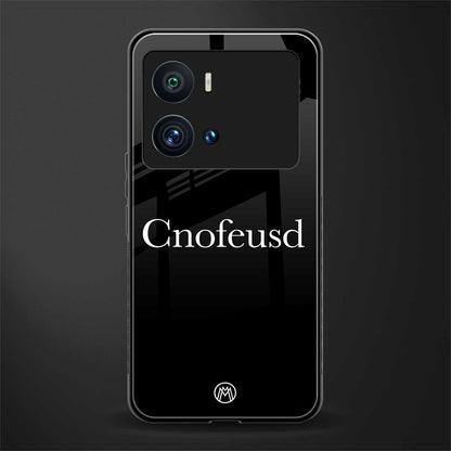 cnofeusd confused black back phone cover | glass case for iQOO 9 Pro