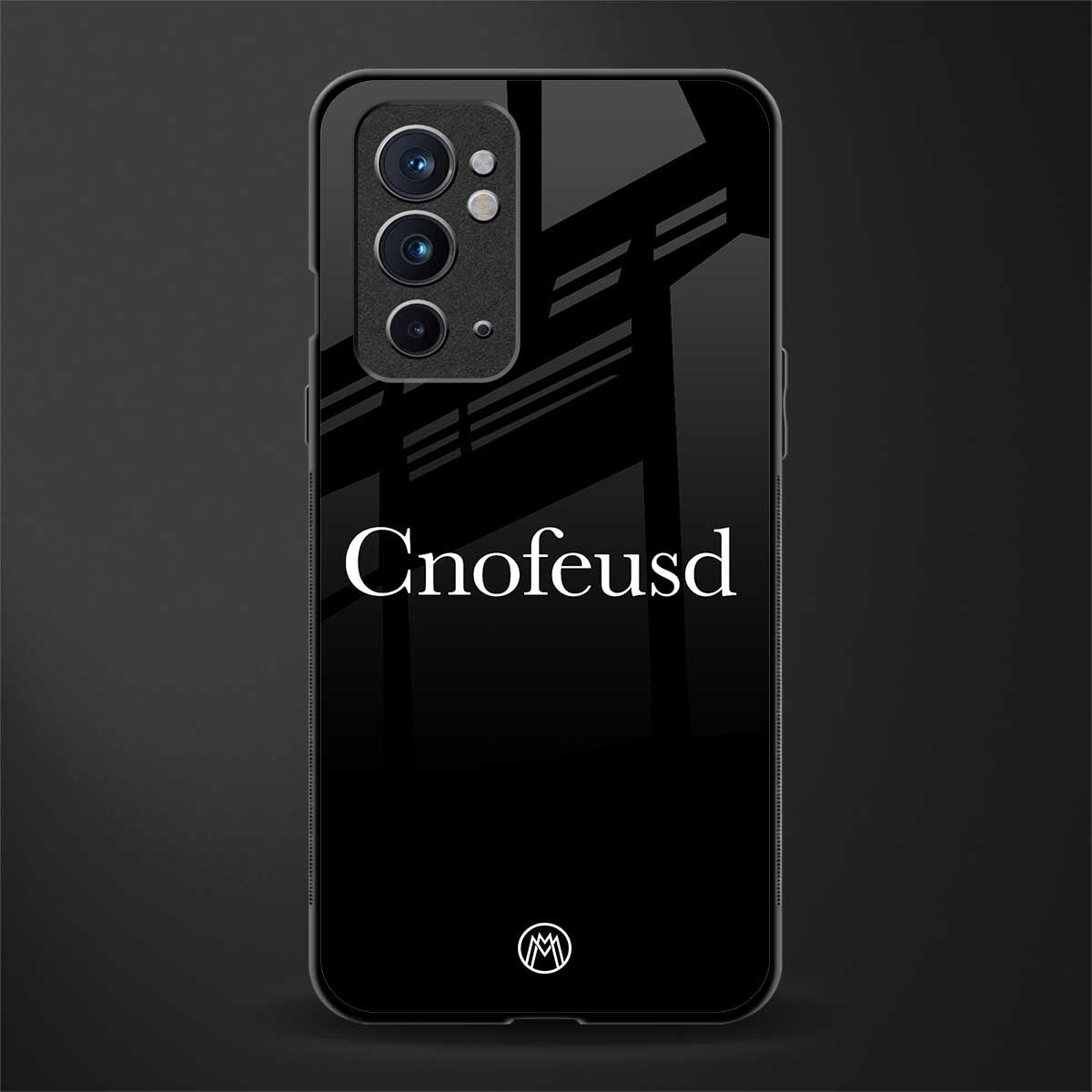 cnofeusd confused black glass case for oneplus 9rt image