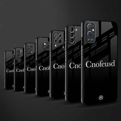 cnofeusd confused black back phone cover | glass case for vivo v25-5g