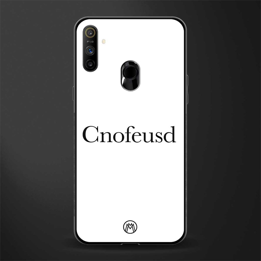 cnofeusd confused white glass case for realme narzo 10a image