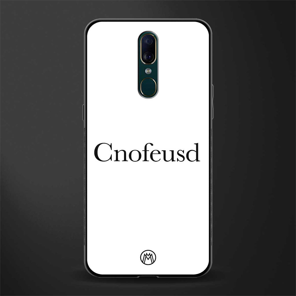 cnofeusd confused white glass case for oppo f11 image