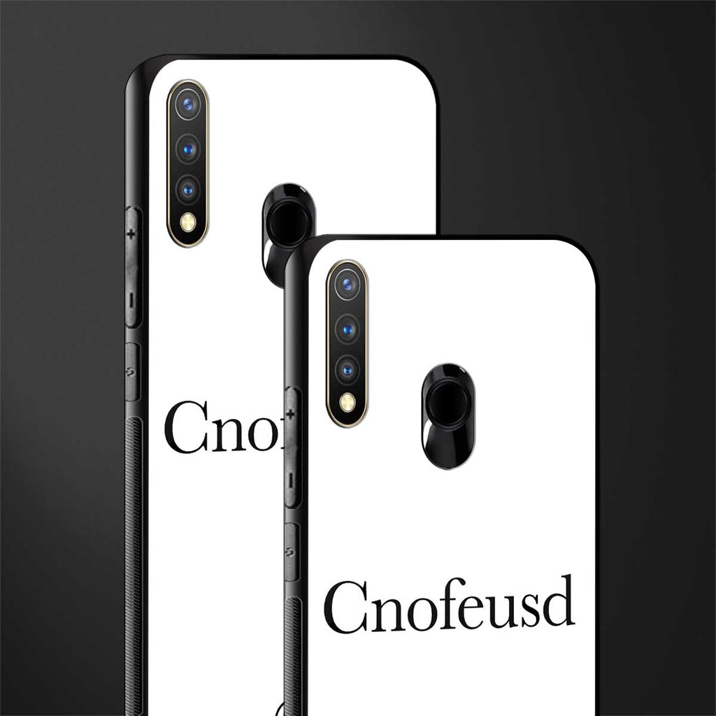 cnofeusd confused white glass case for vivo u20 image-2