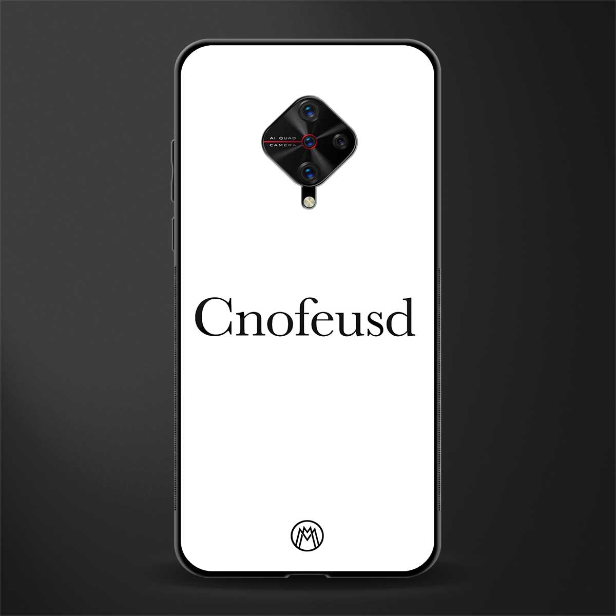 cnofeusd confused white glass case for vivo s1 pro image
