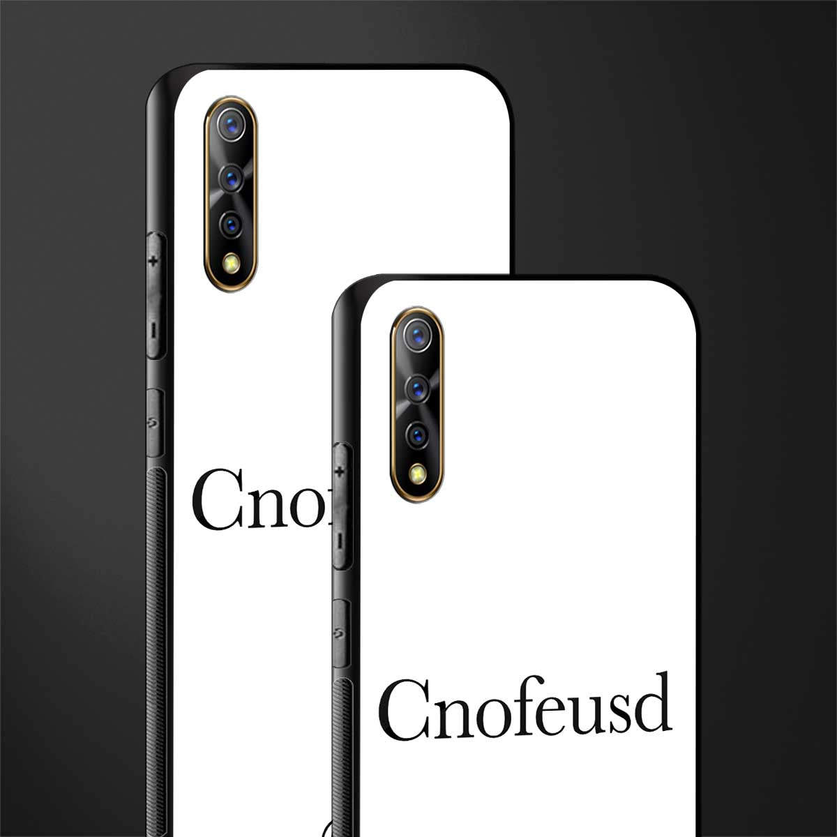 cnofeusd confused white glass case for vivo s1 image-2