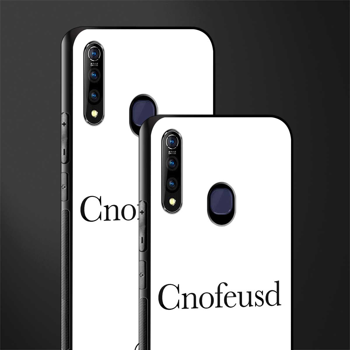 cnofeusd confused white glass case for vivo z1 pro image-2