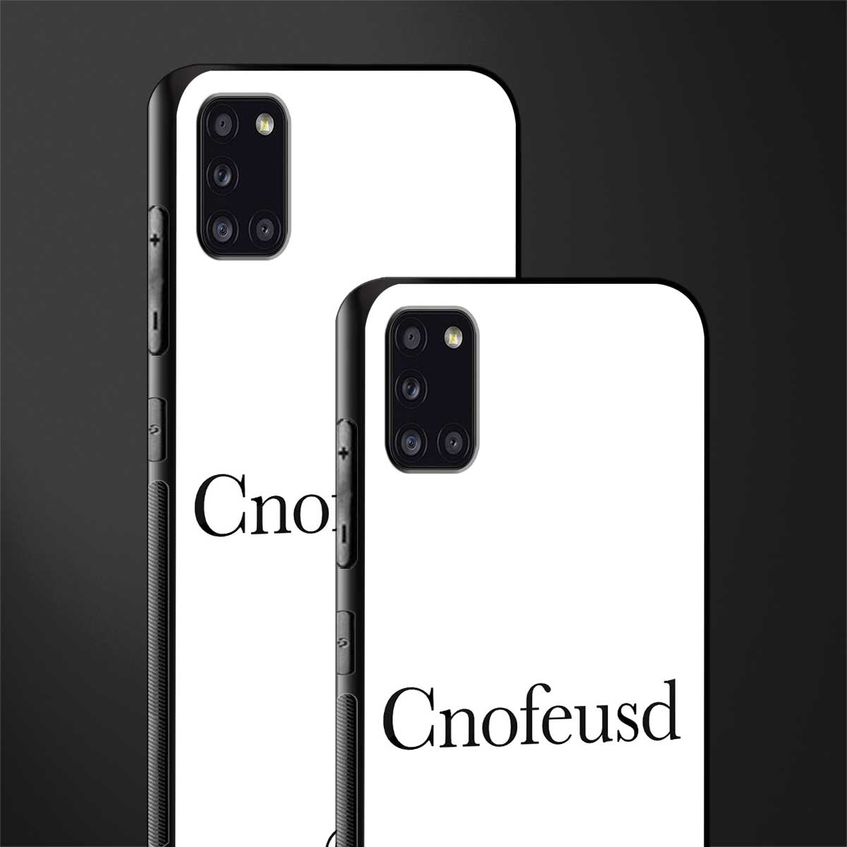 cnofeusd confused white glass case for samsung galaxy a31 image-2