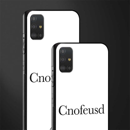 cnofeusd confused white glass case for samsung galaxy a51 image-2