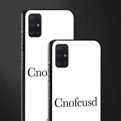 cnofeusd confused white glass case for samsung galaxy a71 image-2