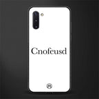 cnofeusd confused white glass case for samsung galaxy note 10 image