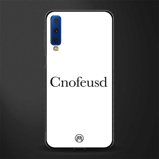 cnofeusd confused white glass case for samsung galaxy a7 2018 image