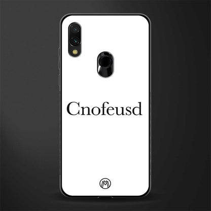 cnofeusd confused white glass case for redmi 7redmi y3 image