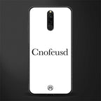 cnofeusd confused white glass case for redmi 8 image