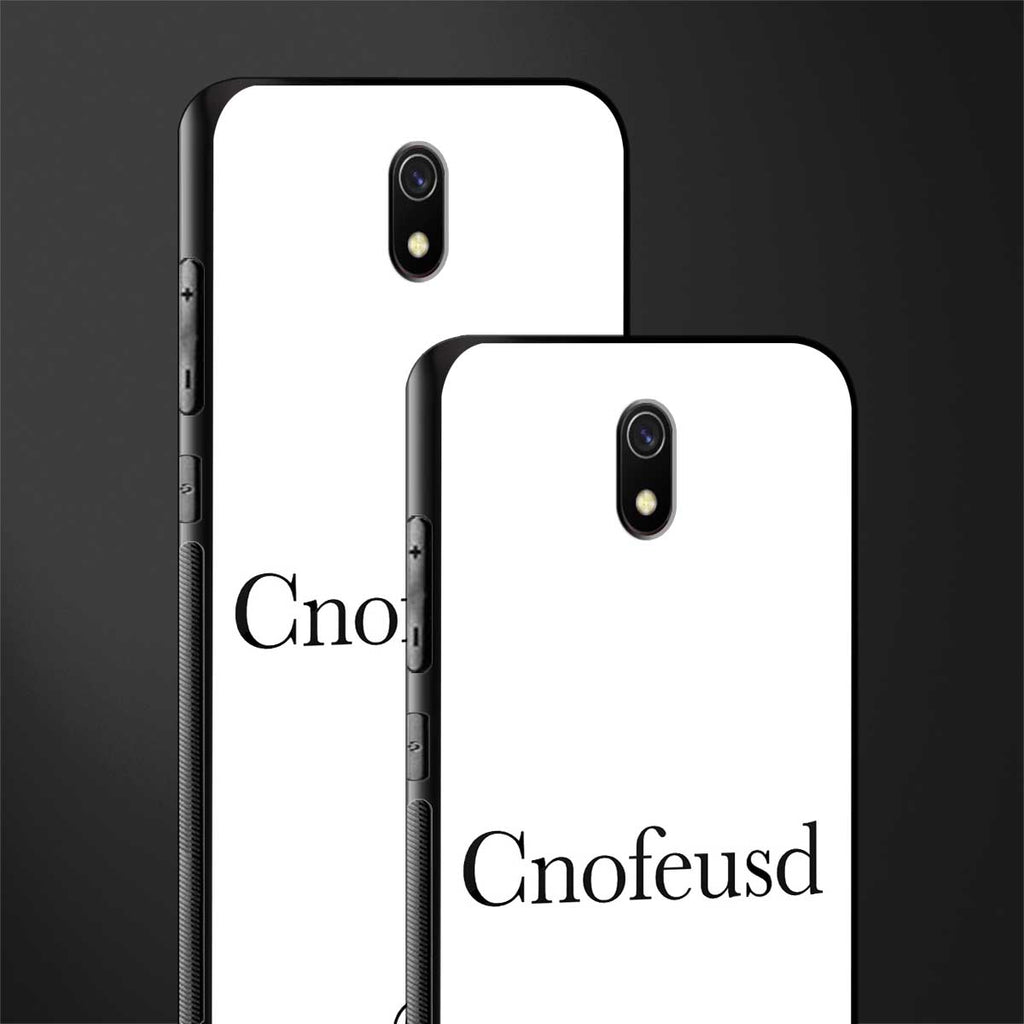 cnofeusd confused white glass case for redmi 8a image-2