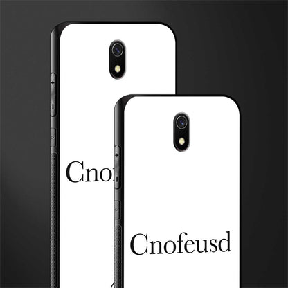 cnofeusd confused white glass case for redmi 8a image-2