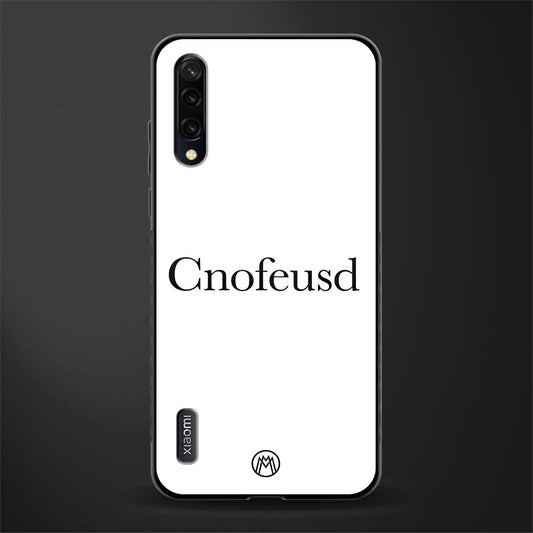 cnofeusd confused white glass case for mi a3 redmi a3 image