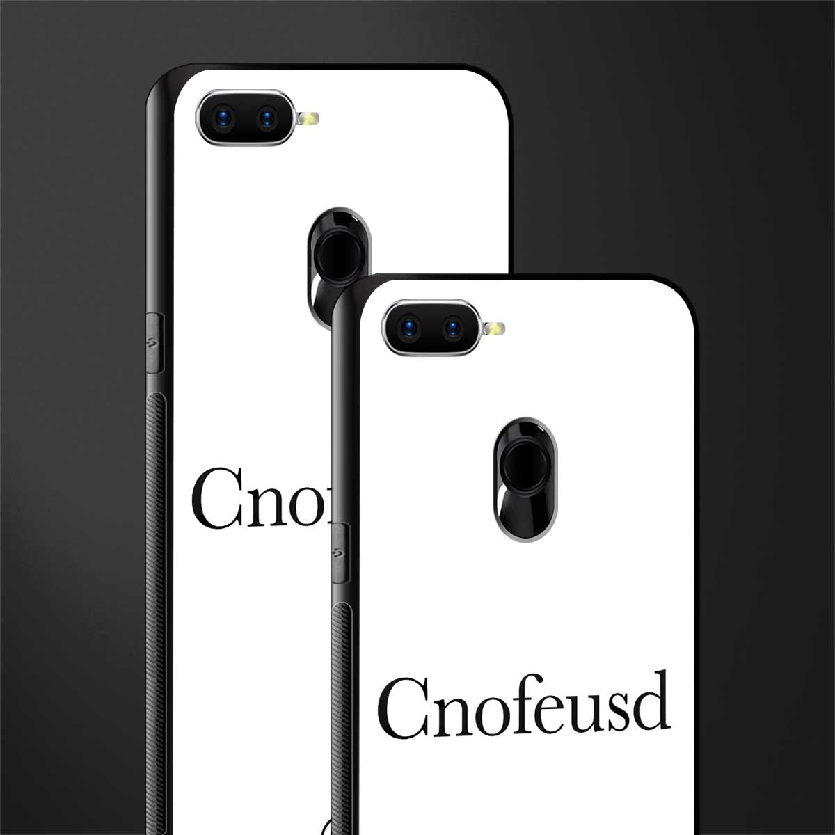 cnofeusd confused white glass case for oppo a7 image-2
