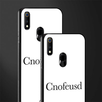 cnofeusd confused white glass case for realme 3 pro image-2