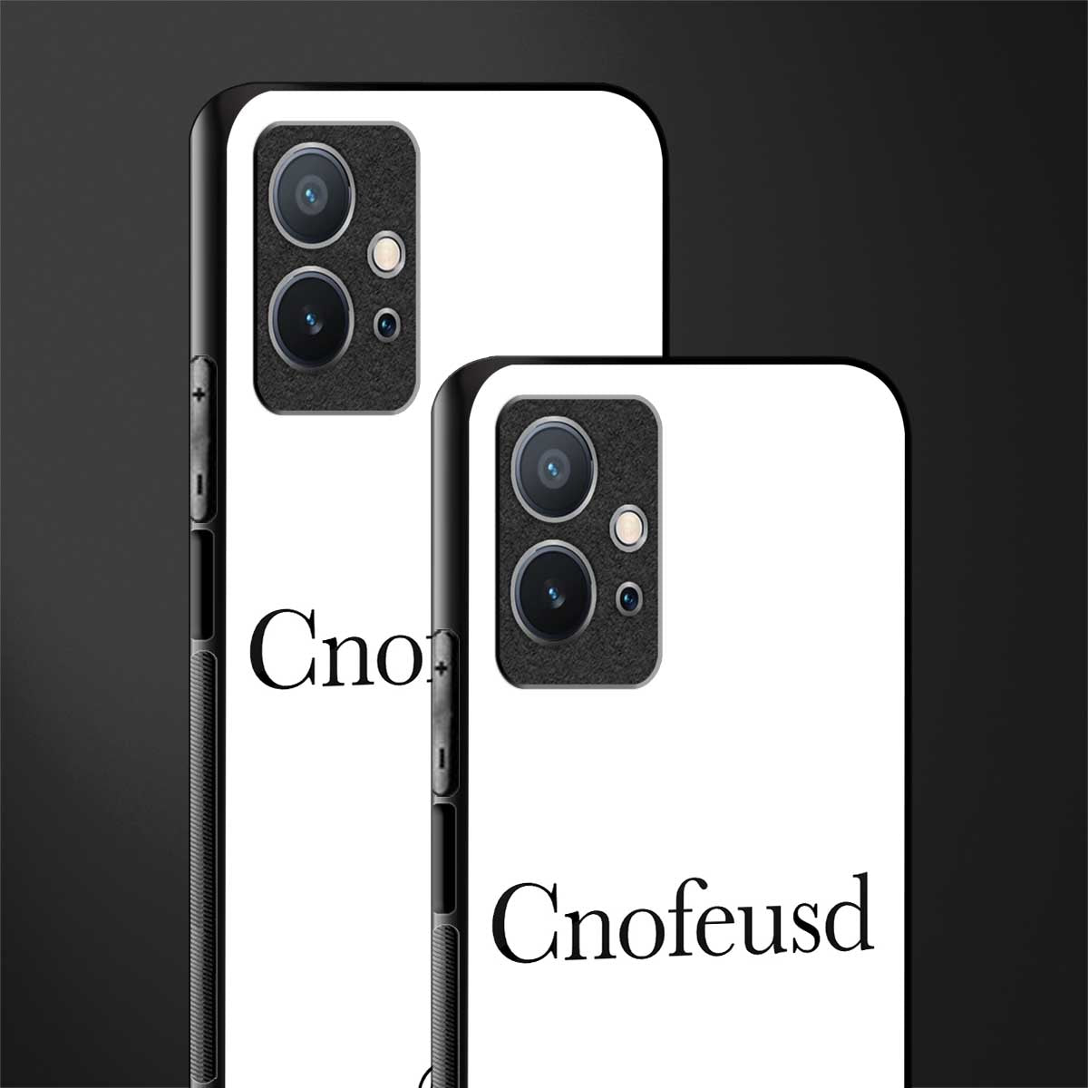 cnofeusd confused white glass case for vivo t1 5g image-2