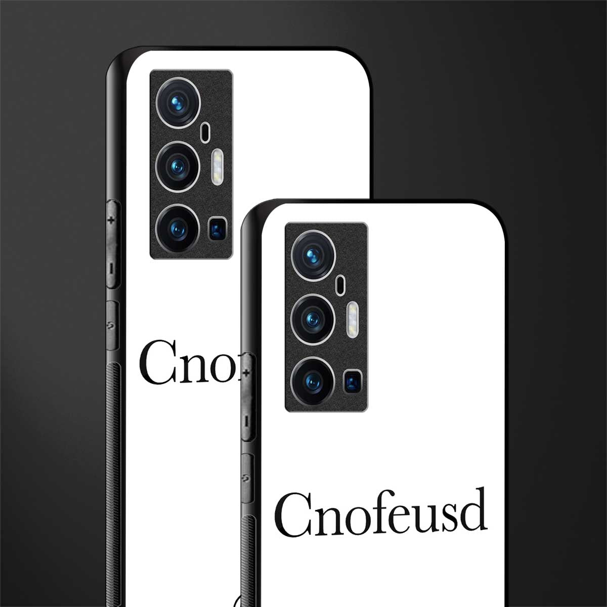 cnofeusd confused white glass case for vivo x70 pro plus image-2