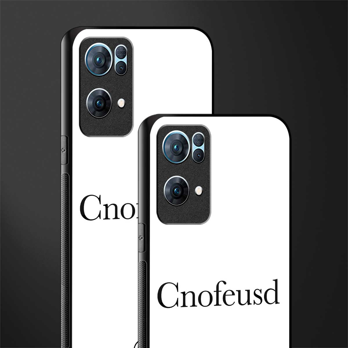 cnofeusd confused white glass case for oppo reno7 pro 5g image-2