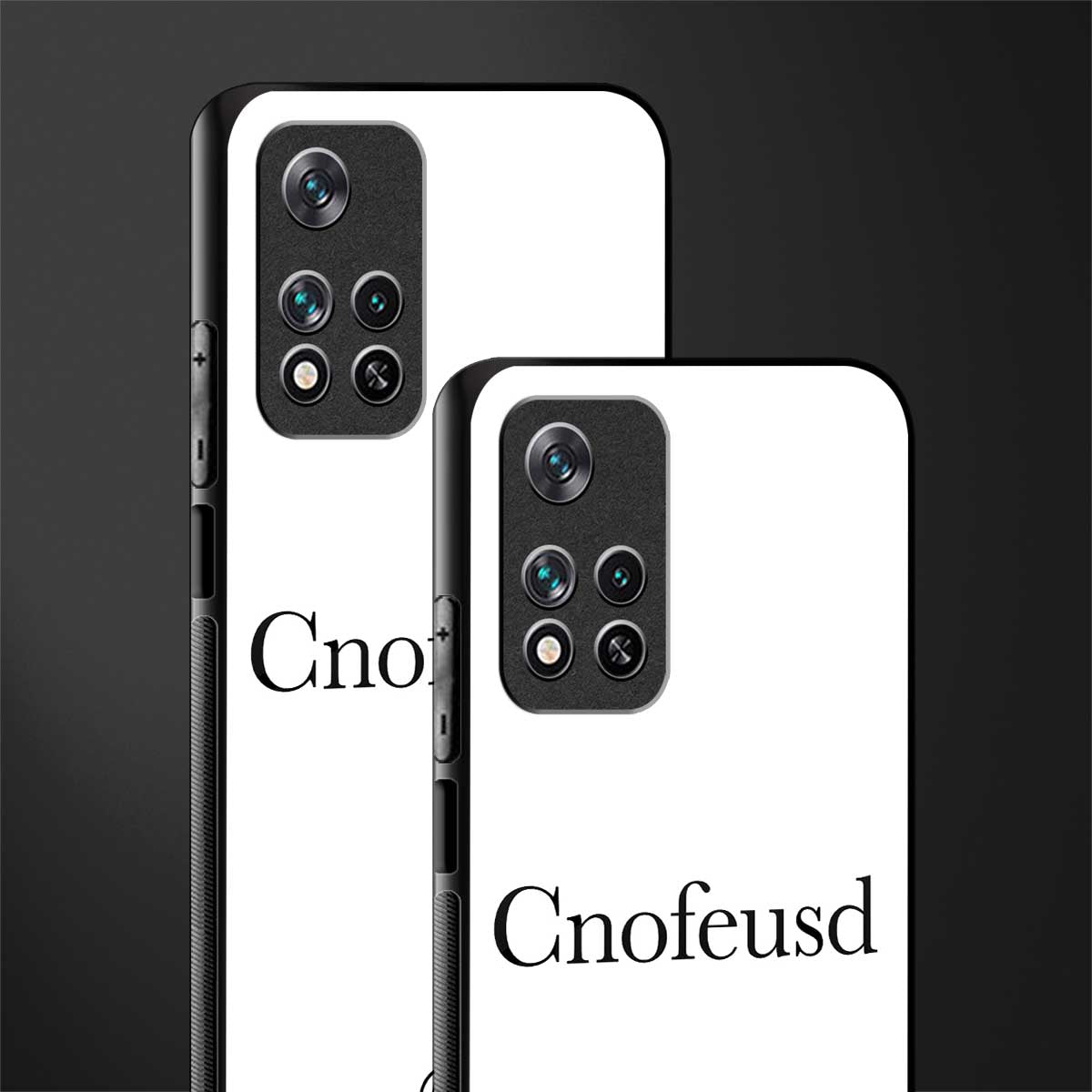 cnofeusd confused white glass case for poco m4 pro 5g image-2