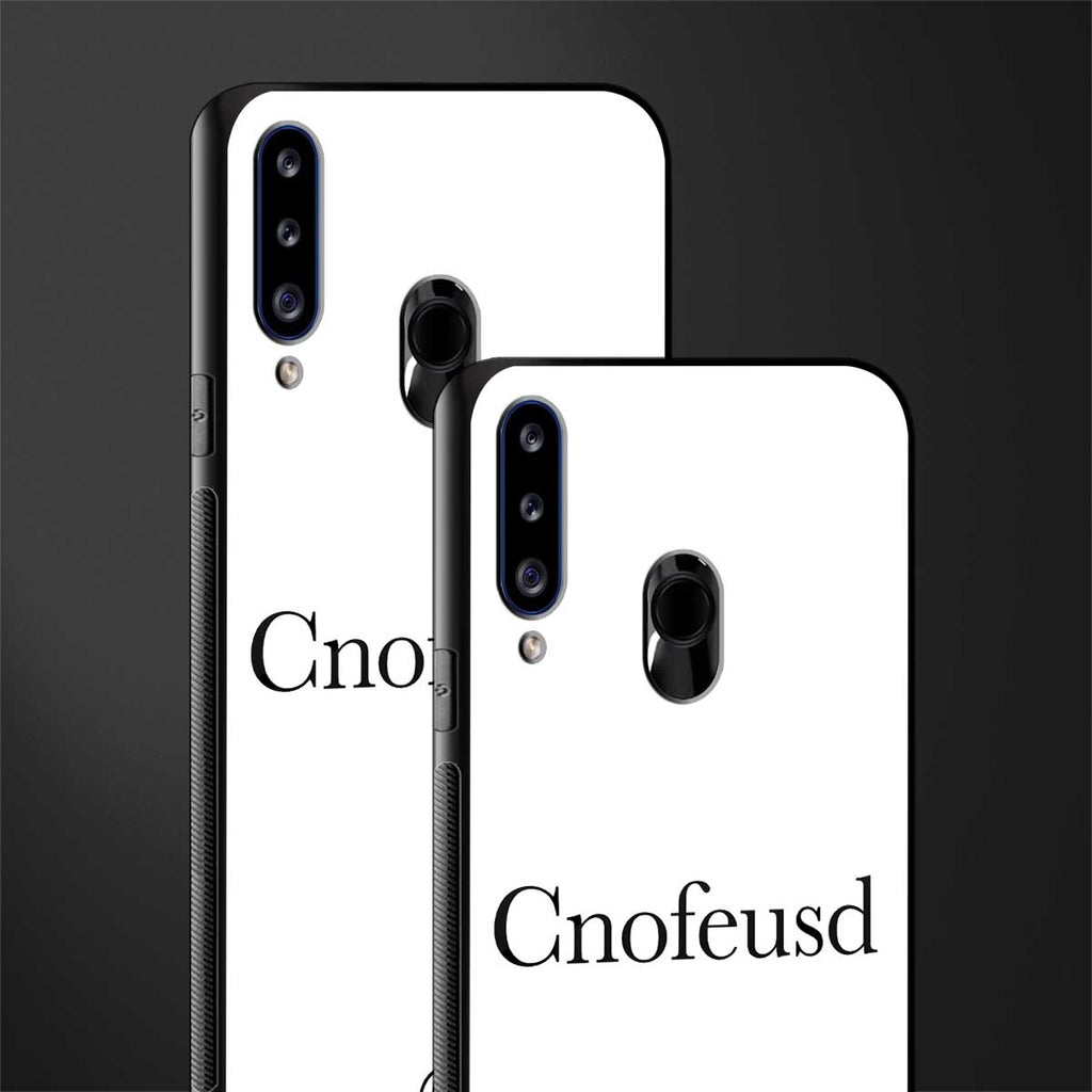 cnofeusd confused white glass case for samsung galaxy a20s image-2