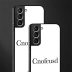 cnofeusd confused white glass case for samsung galaxy s22 plus 5g image-2