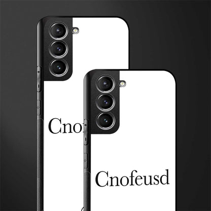 cnofeusd confused white glass case for samsung galaxy s21 plus image-2
