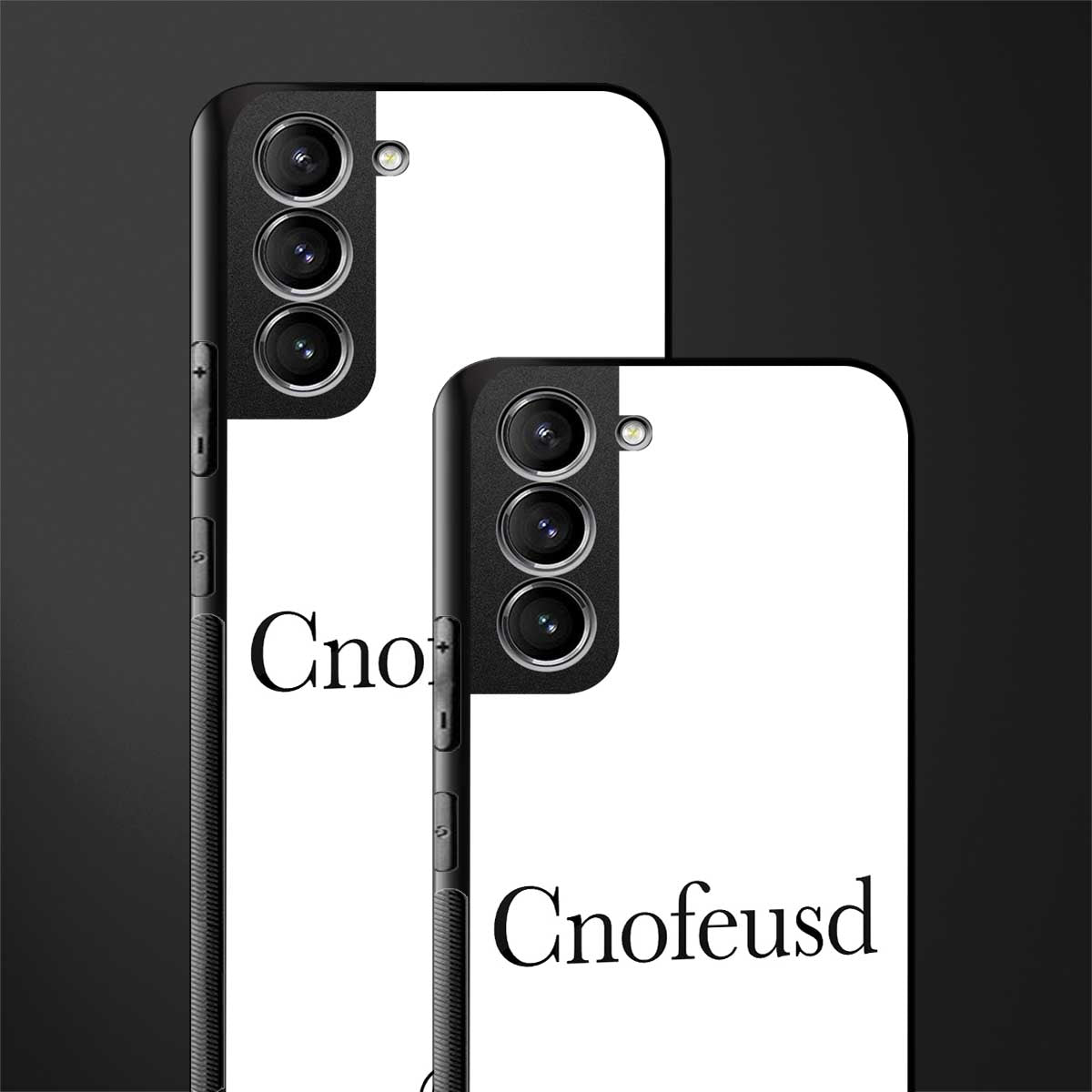 cnofeusd confused white glass case for samsung galaxy s21 image-2