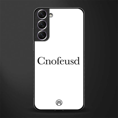 cnofeusd confused white glass case for samsung galaxy s21 plus image