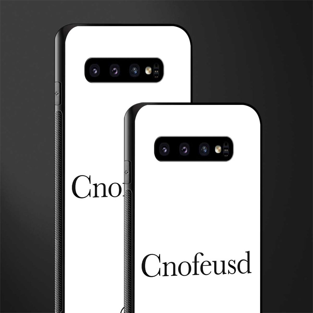 cnofeusd confused white glass case for samsung galaxy s10 image-2
