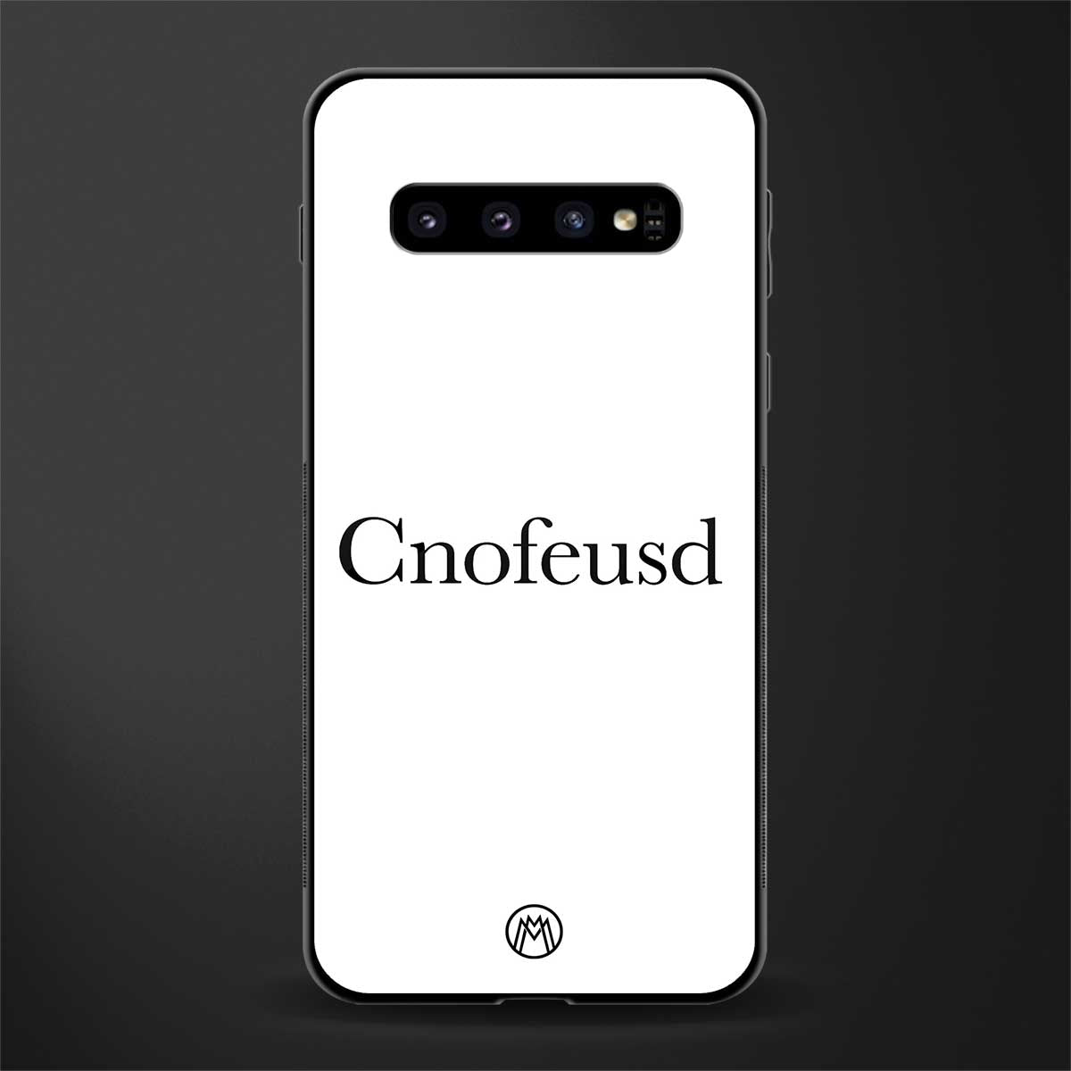 cnofeusd confused white glass case for samsung galaxy s10 plus image