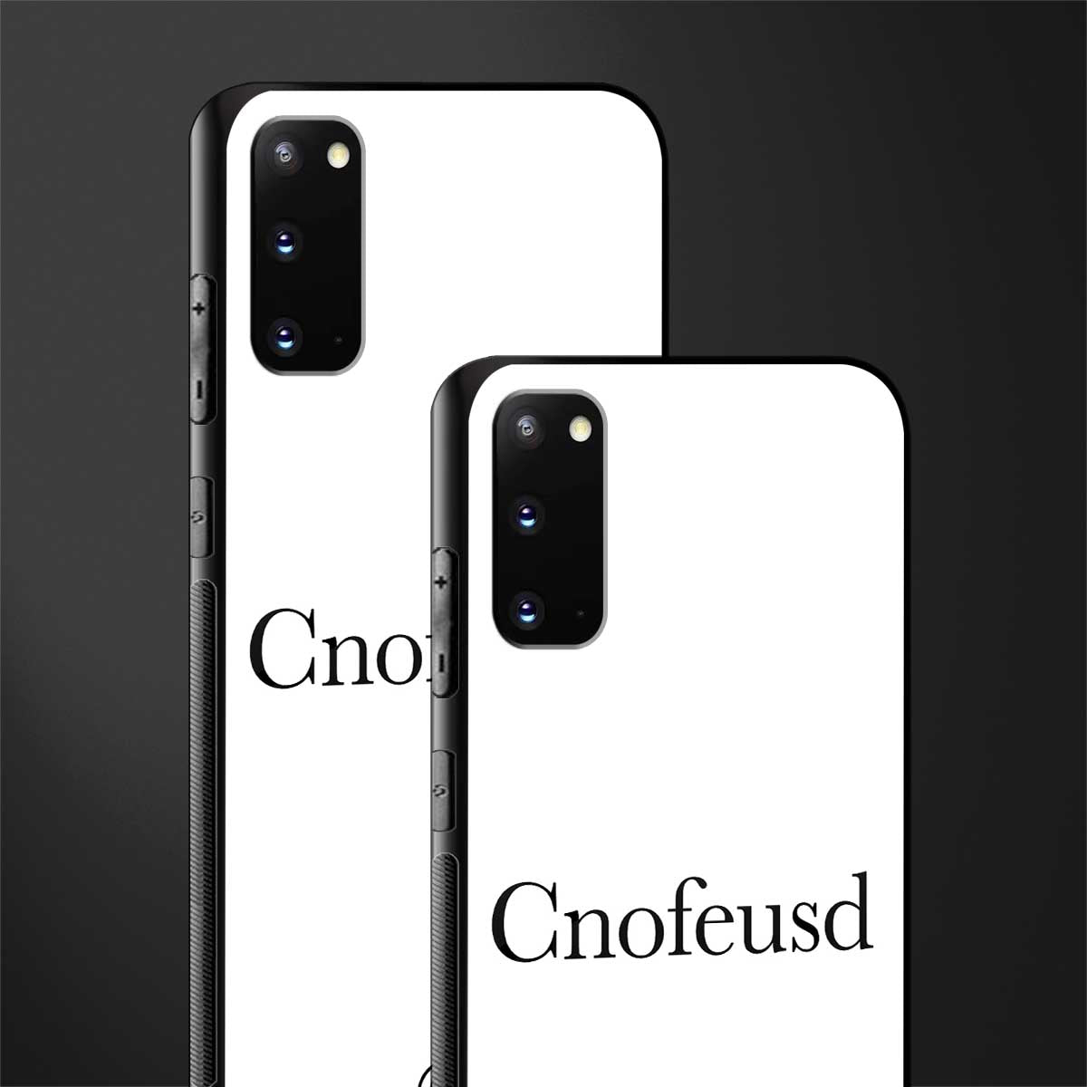 cnofeusd confused white glass case for samsung galaxy s20 image-2