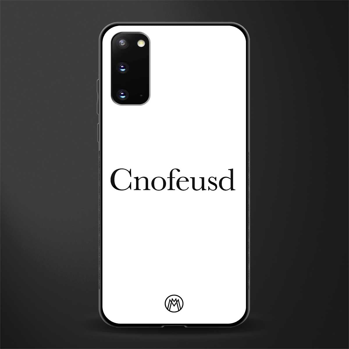 cnofeusd confused white glass case for samsung galaxy s20 image
