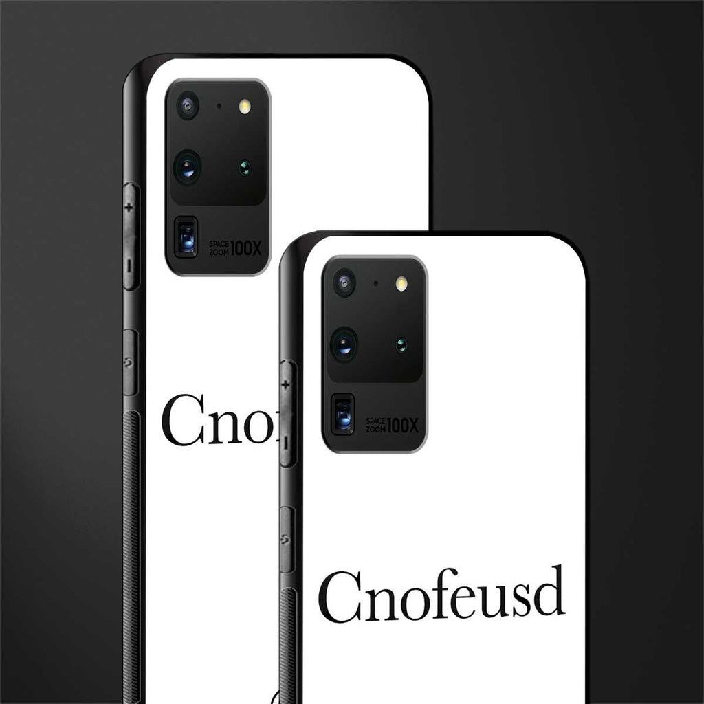cnofeusd confused white glass case for samsung galaxy s20 ultra image-2