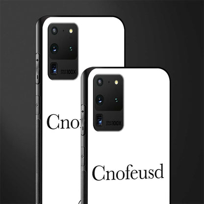 cnofeusd confused white glass case for samsung galaxy s20 ultra image-2
