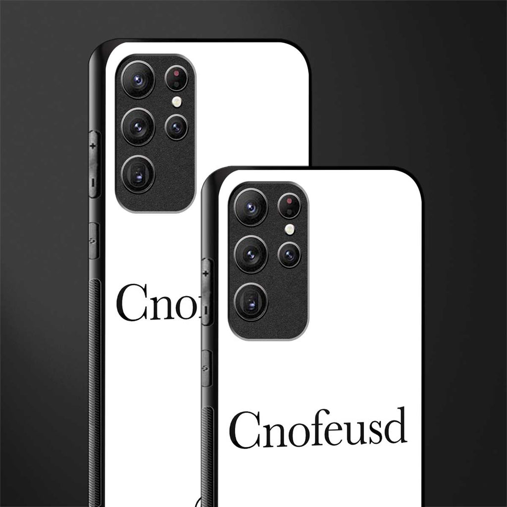 cnofeusd confused white glass case for samsung galaxy s22 ultra 5g image-2