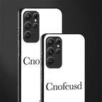 cnofeusd confused white glass case for samsung galaxy s22 ultra 5g image-2