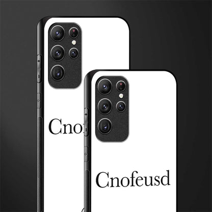 cnofeusd confused white glass case for samsung galaxy s21 ultra image-2