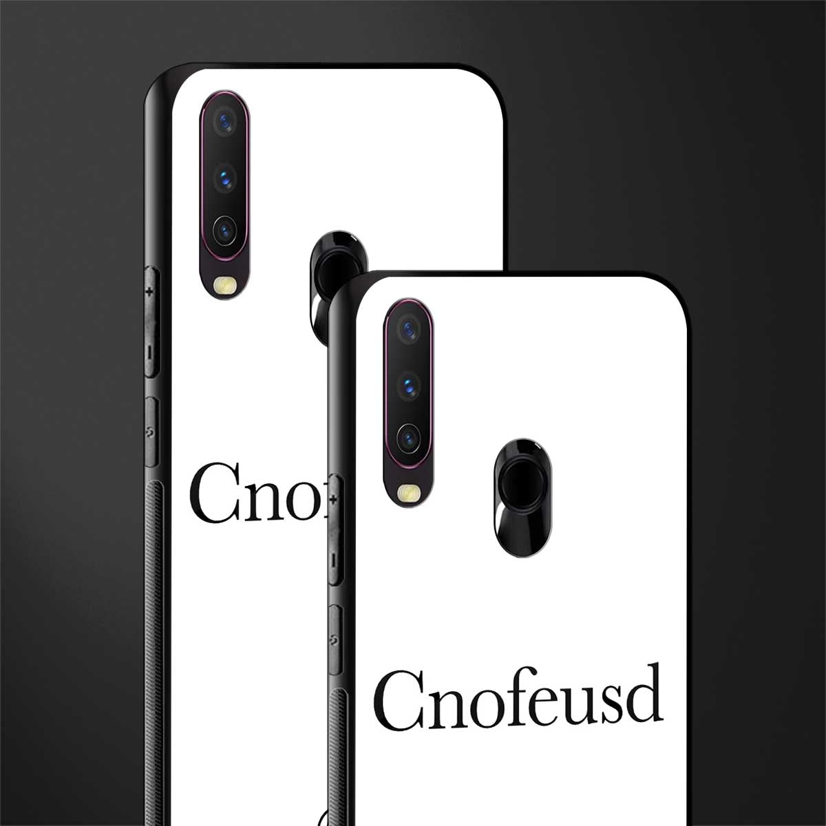 cnofeusd confused white glass case for vivo y15 image-2