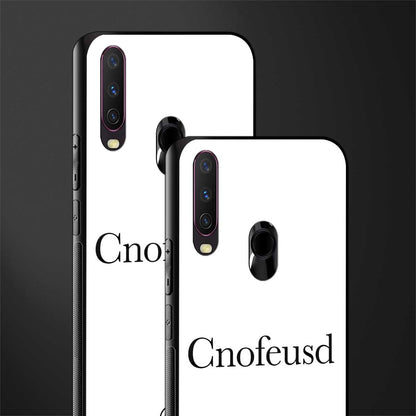 cnofeusd confused white glass case for vivo y15 image-2