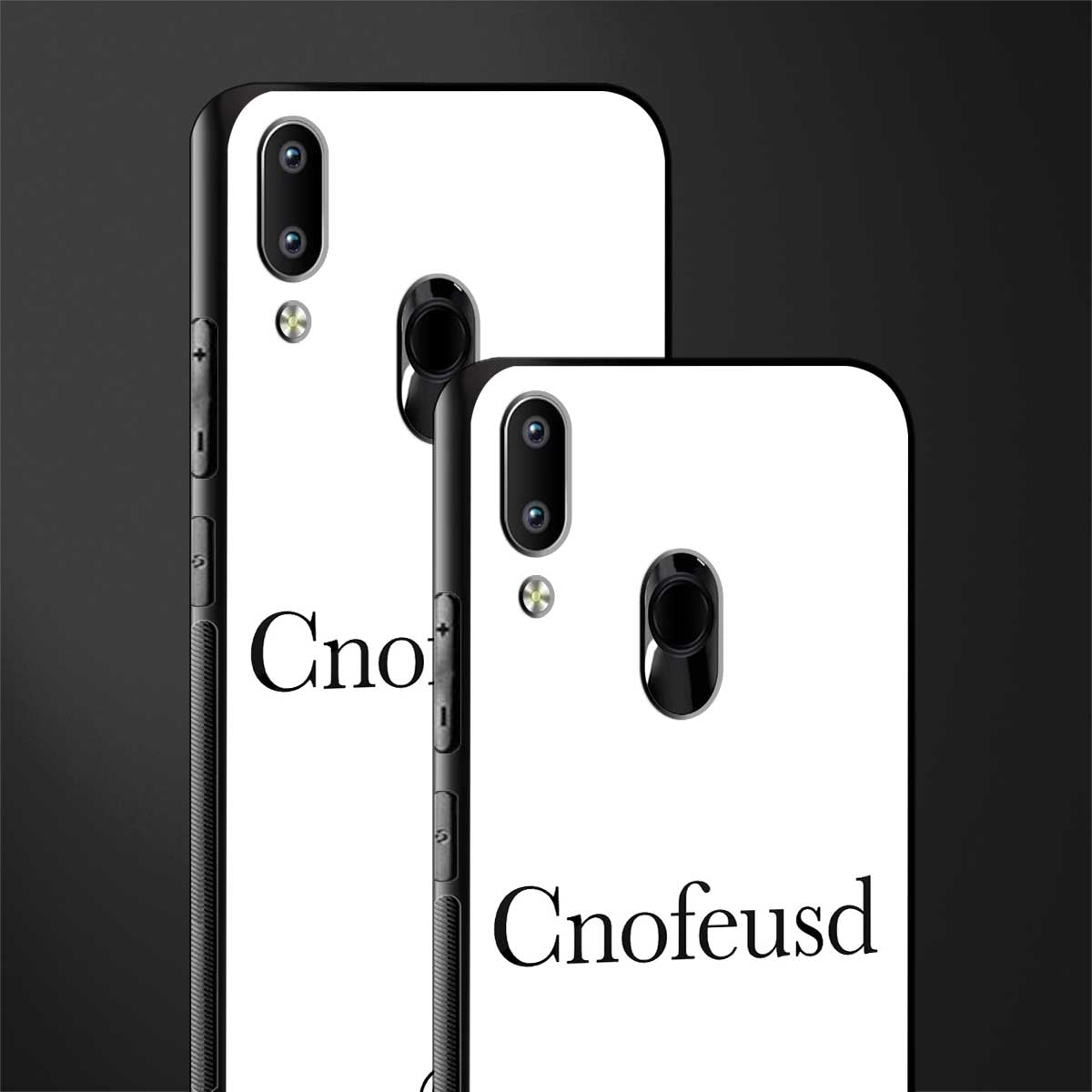cnofeusd confused white glass case for vivo y93 image-2