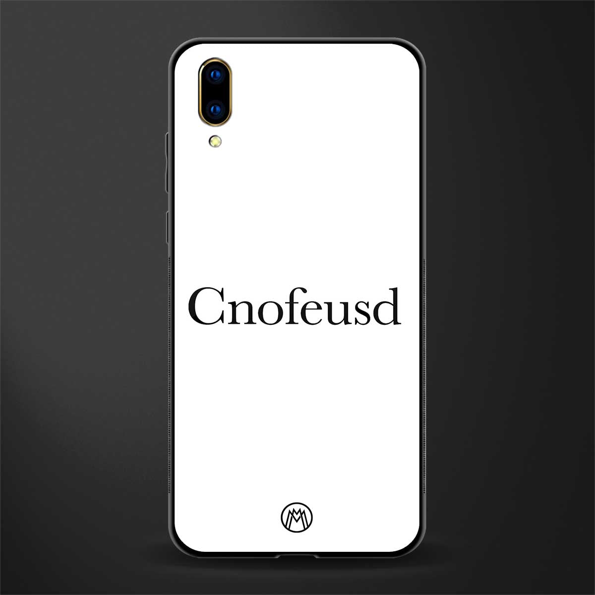 cnofeusd confused white glass case for vivo v11 pro image