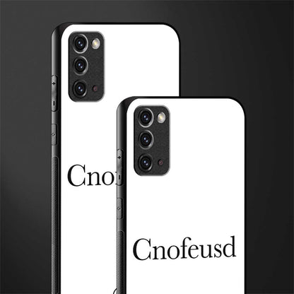 cnofeusd confused white glass case for samsung galaxy note 20 image-2