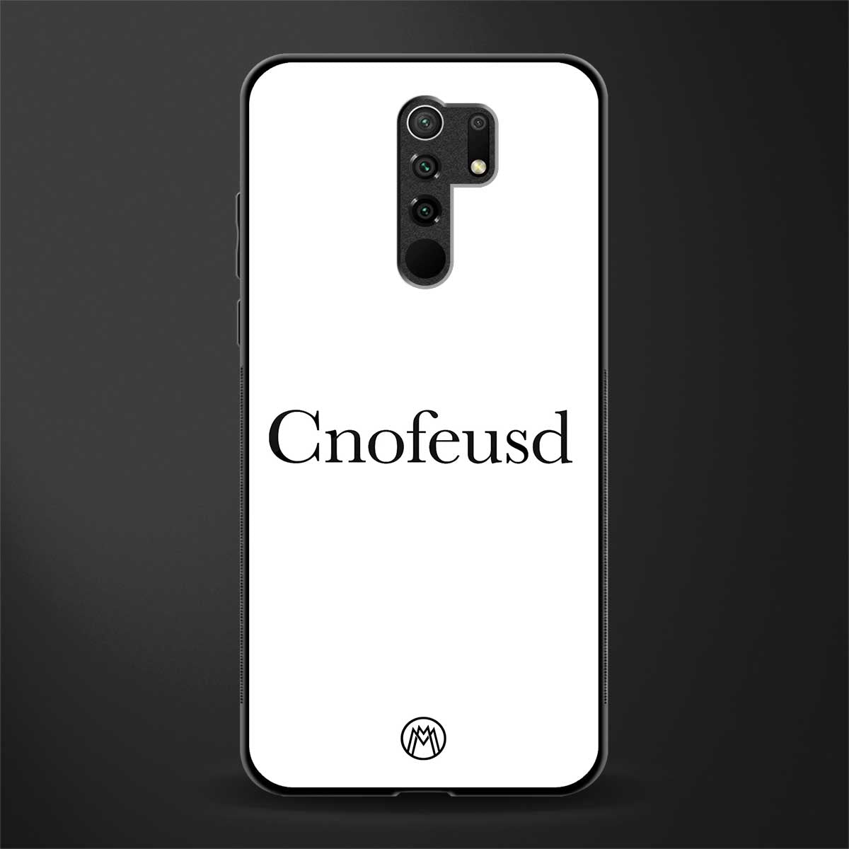 cnofeusd confused white glass case for redmi 9 prime image