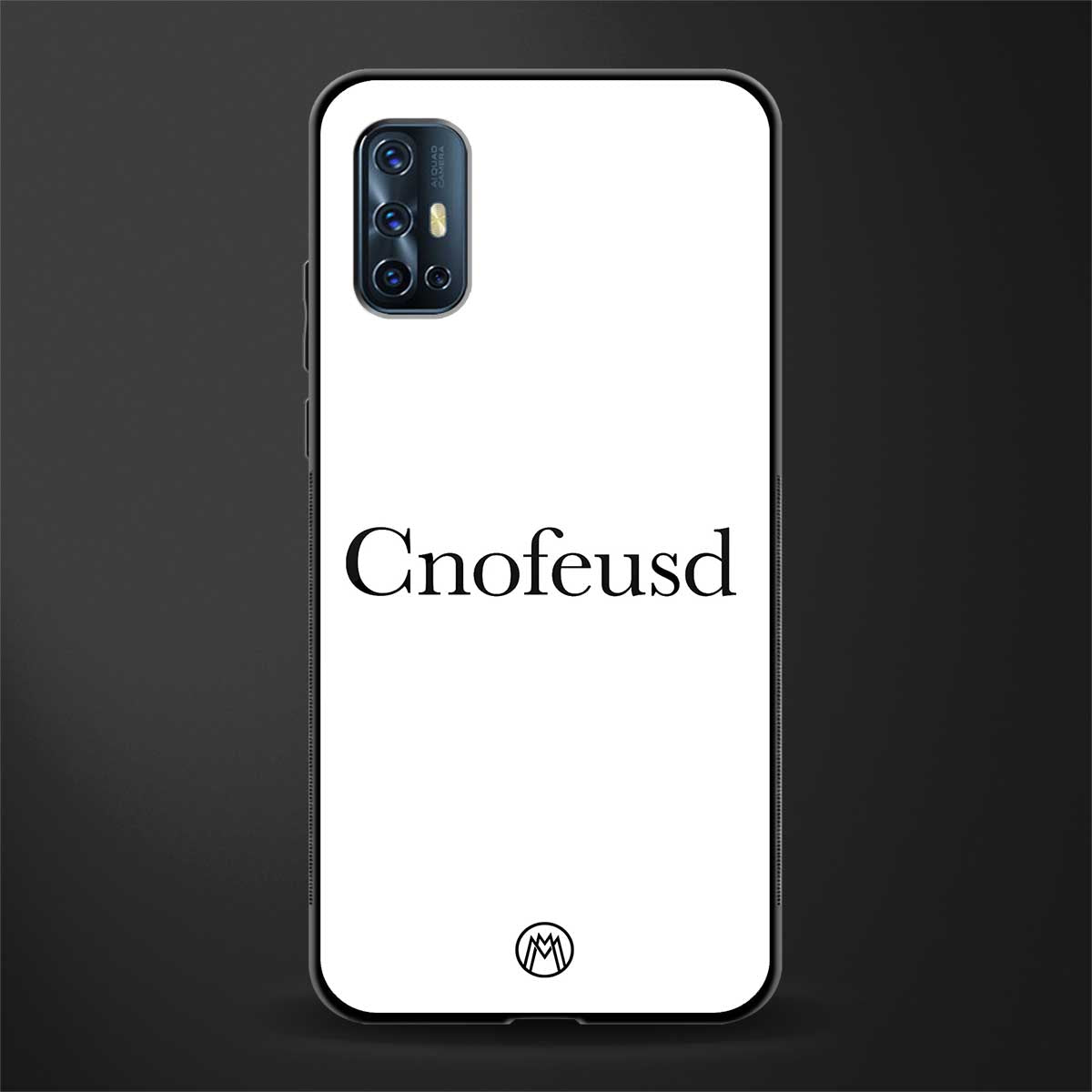 cnofeusd confused white glass case for vivo v17 image