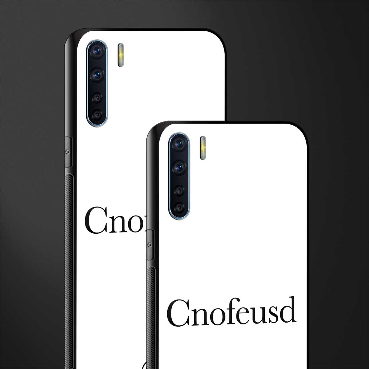 cnofeusd confused white glass case for oppo f15 image-2