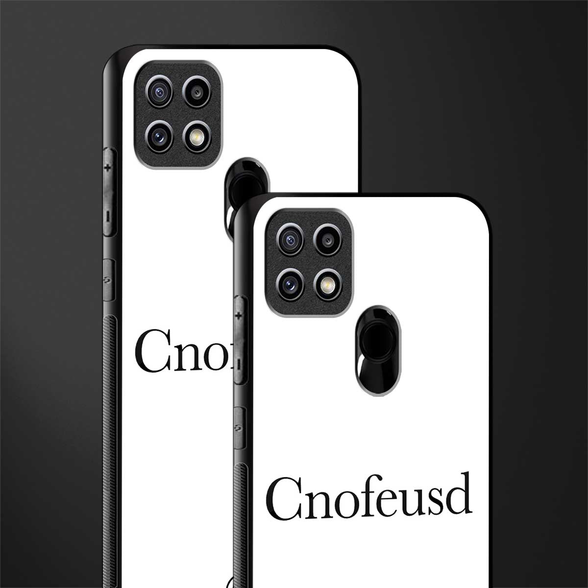 cnofeusd confused white glass case for oppo a15 image-2